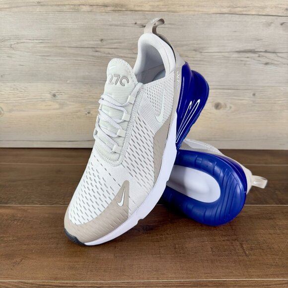Nike Air Max 270 Mens Size 13 Vast Grey College Grey Racer Blue White AH8050 031
